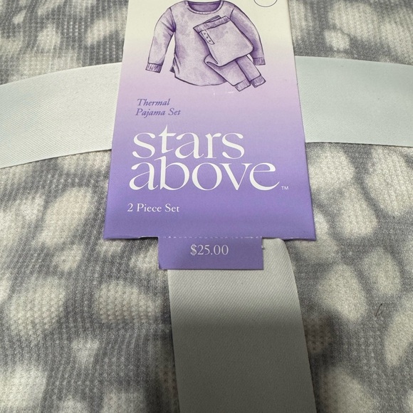 Stars Above Gray and White Thermal Pajama Set. Available Sizes M,L,XL,XXL, NWT - Picture 4 of 6